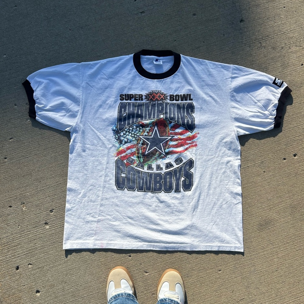 Vintage 1996 Starter Dallas Cowboys Super Bowl XXX Champions Tshirt